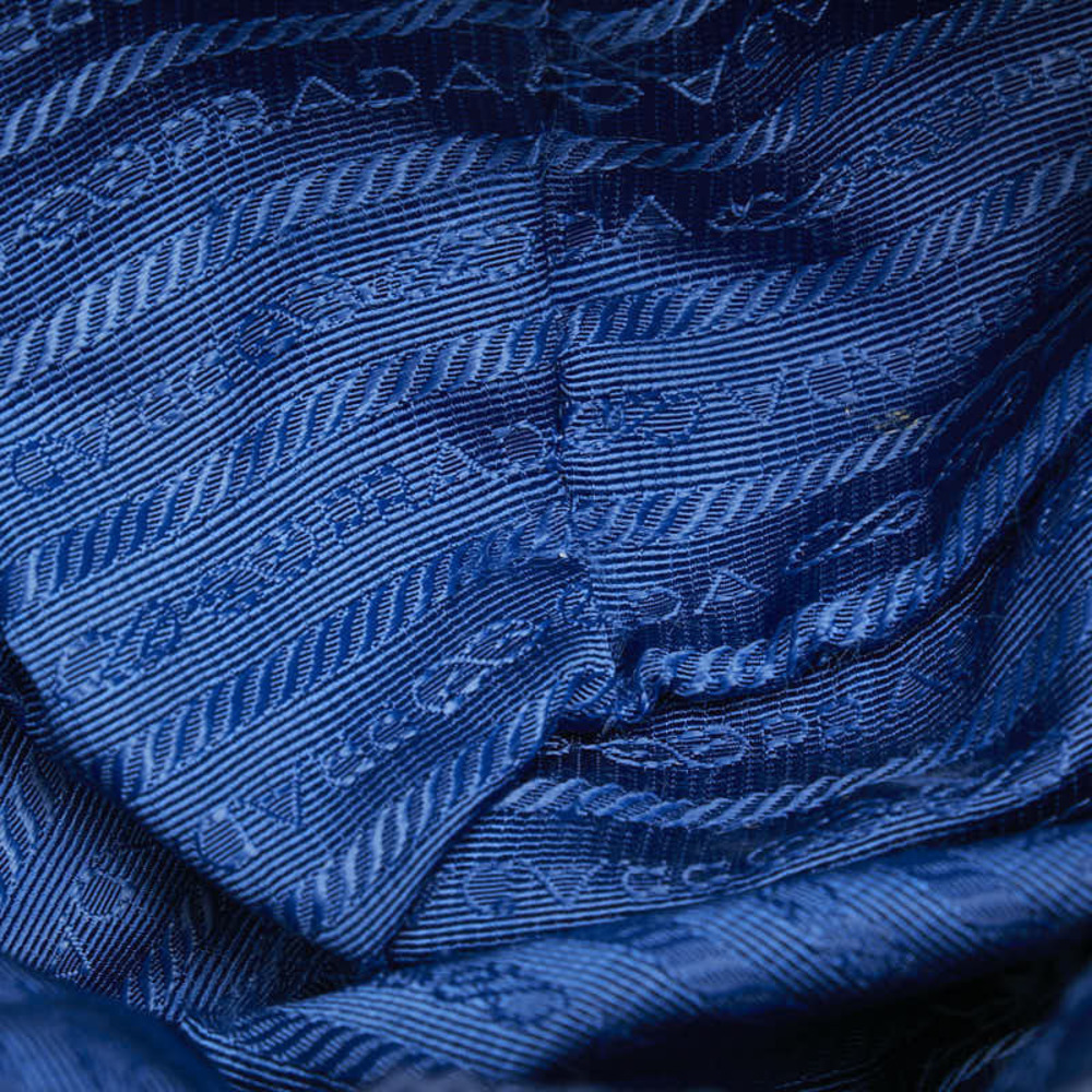 Prada Triangular Logo Backpack Blue - image 8